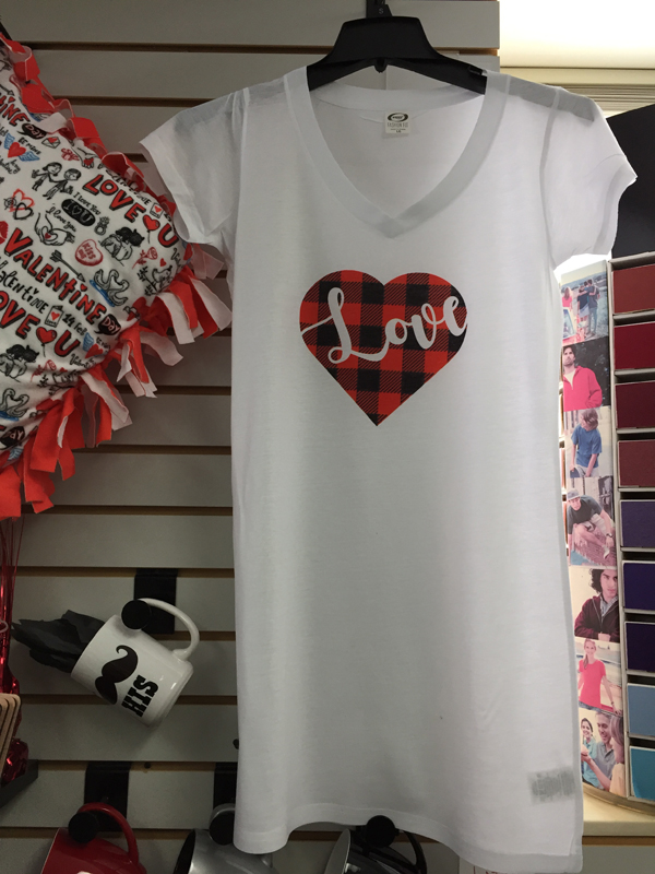 Valentine Night Shirt made with sublimation printing