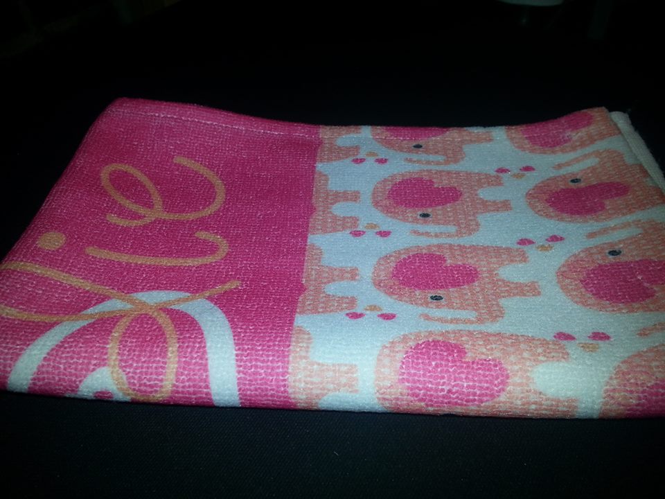 Personalized Burp Cloth made with sublimation printing