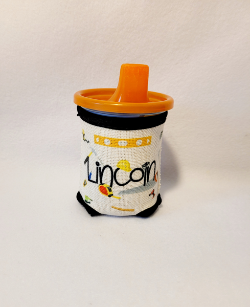 Kids just want to be like dad!!  This new linen hugger fits perfectly on some sippy cups.  Grea