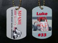 Quarter midget racing is starting. I created a Double sided dog tag for a fund raiser.  I do al