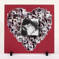 This is a 12x12 metal heart collage with a 4x4 metal attachment with dimension! A sure score wi