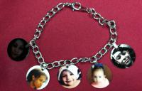 This bracelet was made for a client to celebrate her family and in-laws.