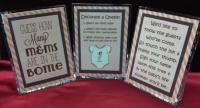 These signs were made using the sublimatable aluminum and mounted onto acrylic plaques.