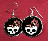 Cutie skull earrings made for one of the workers at Crown Trophy.