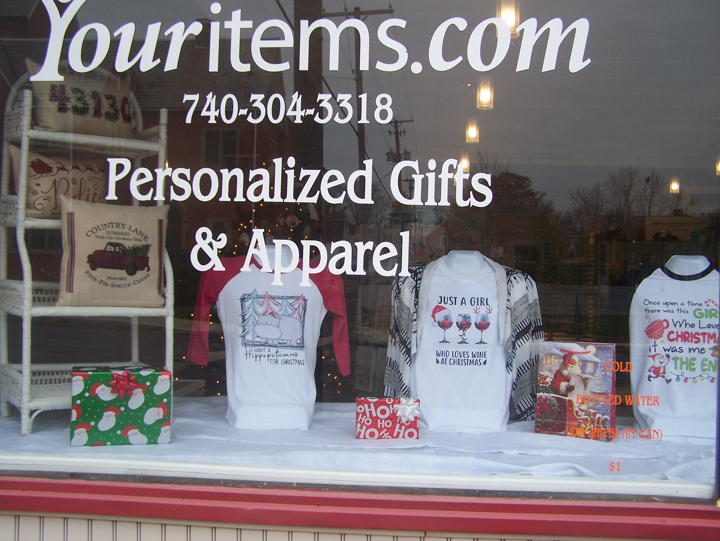 retail window made with sublimation printing