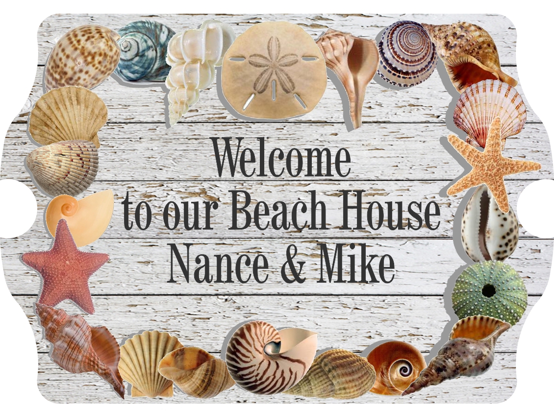 Welcome to the Beach made with sublimation printing